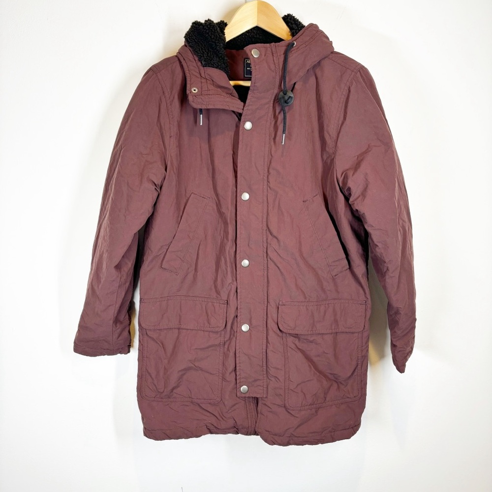 Abercrombie & Fitch Long Shearling Lined Coat